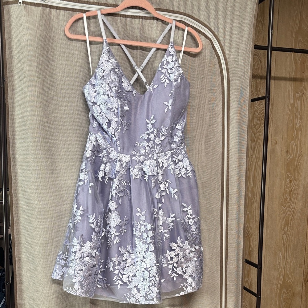 Floral Lace Dress with Strappy Back